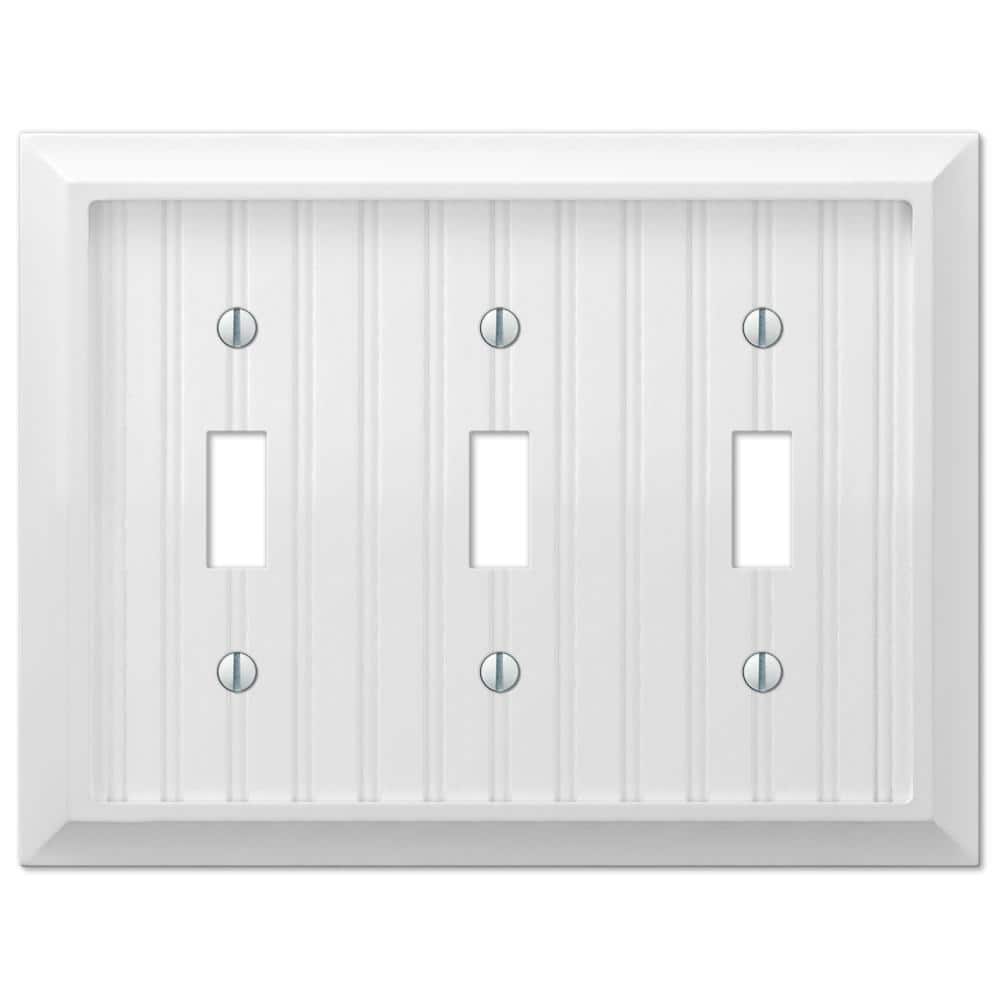 Cottage 3-Gang White Toggle BMC Wood Wall Plate price history on PriceWatchPro