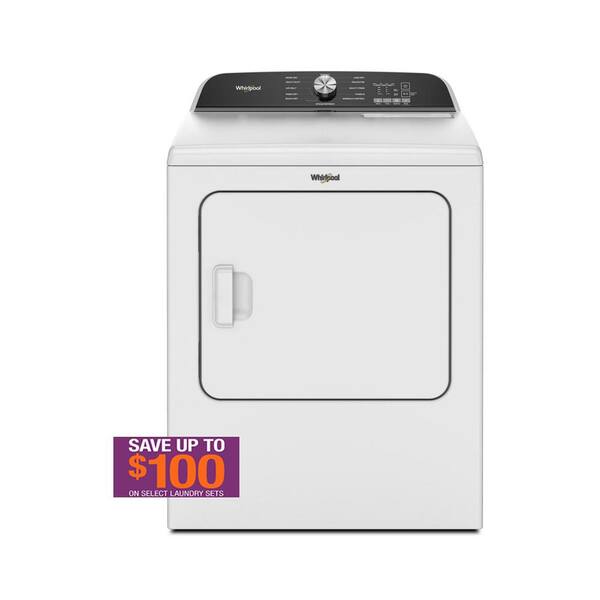  7.0 cu. ft. Gas Dryer - White : Appliances