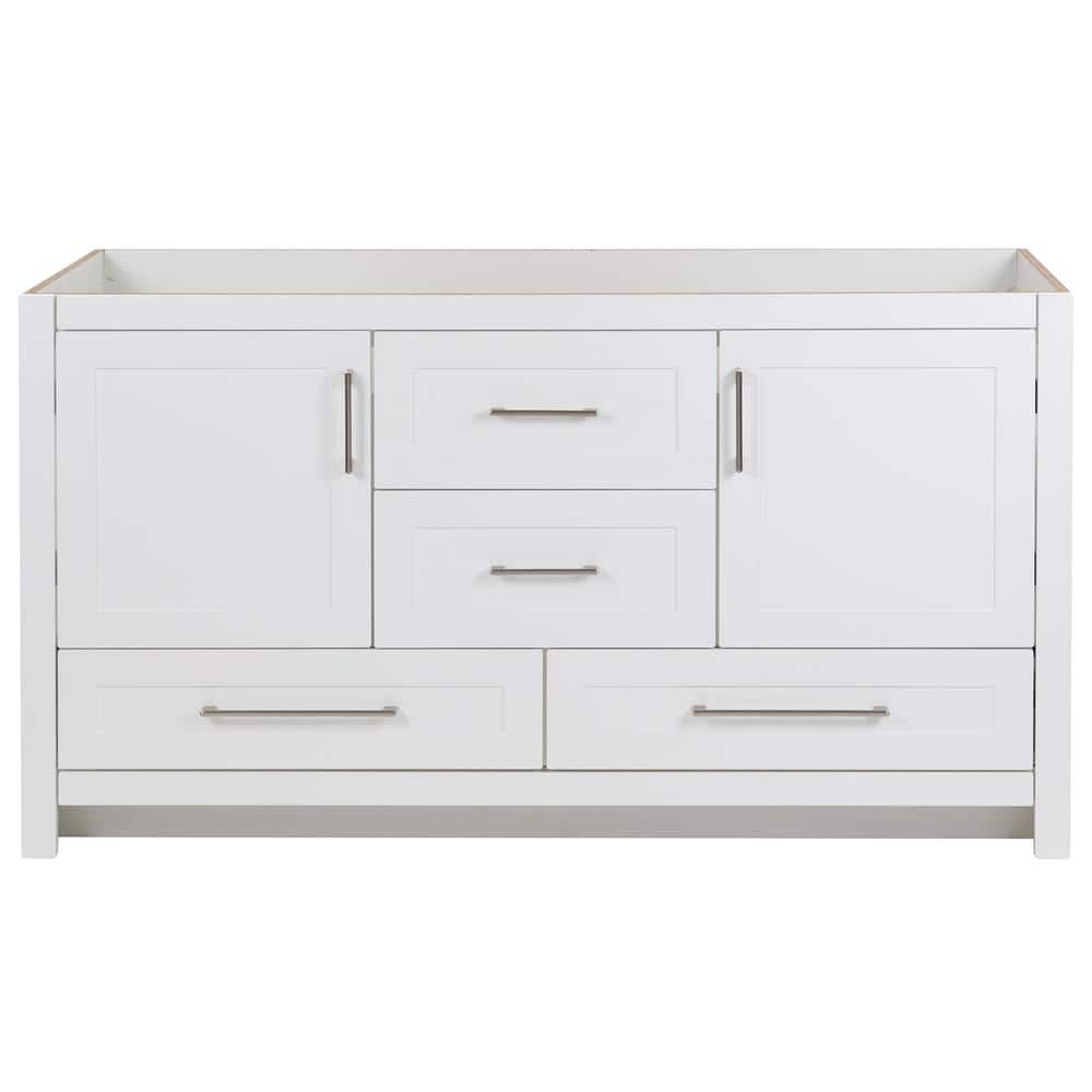 Craye 60 in. W x 22 in. D x 34 in. H Bath Vanity Cabinet without Top in Whi