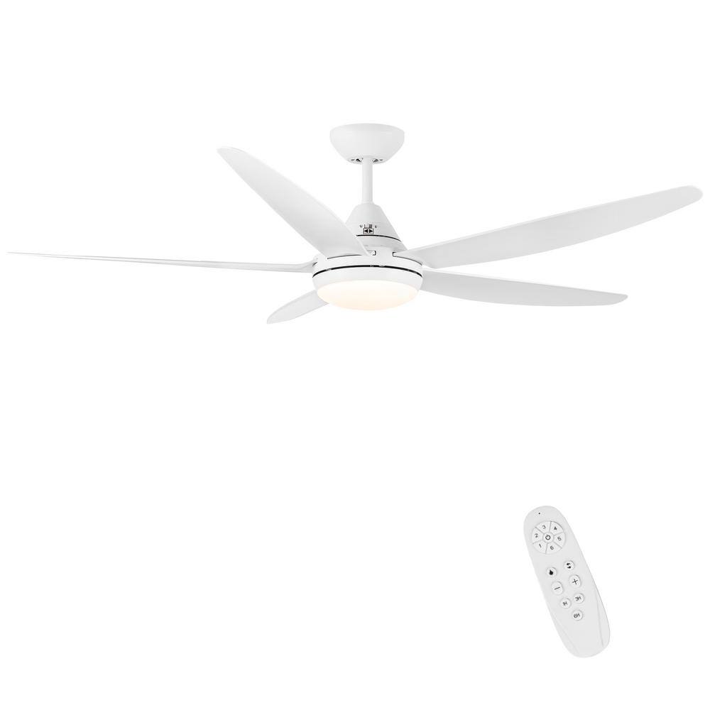 YUHAO Modern 56 in. Integrated LED Light Kit Indoor Matte White Ceiling
