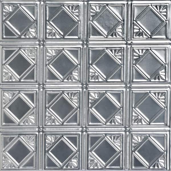 Take Home Sample - Carnivale Lacquered Steel 1 ft. x 1 ft. Decorative Tin Style Lay-in Ceiling Tile (1 sq. ft./case)