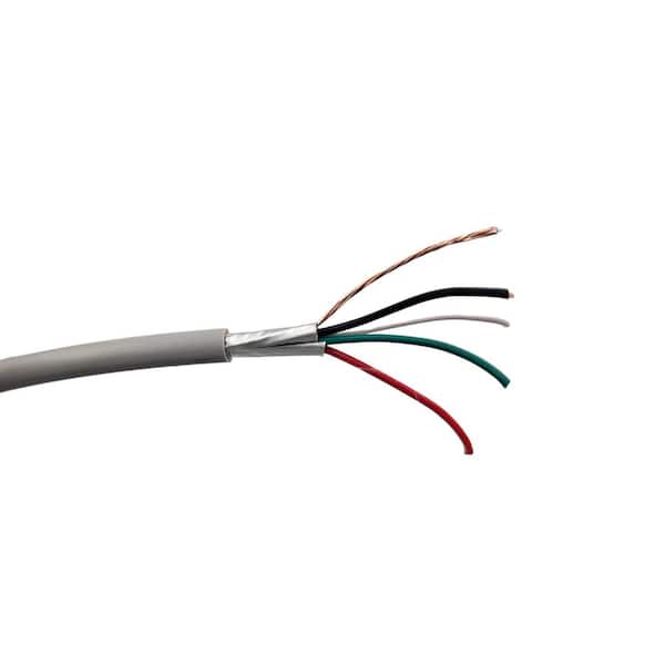 300 ft. 22AWG/4 Conductors Gray Stranded-Shielded CL2 Power/Alarm/Audio Wire