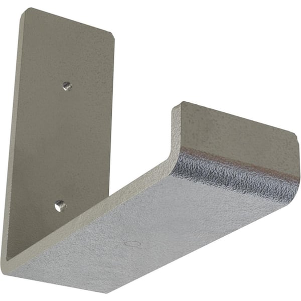 Ekena Millwork 2 in. x 5 1/2 in. x 6 in. Hammered Silver Steel Hanging Shelf Bracket
