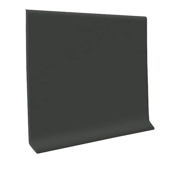 ROPPE Pinnacle Rubber Black Brown 4.5 in. x 1/8 in. x 48 in. Wall Cove Base (30-Pieces)