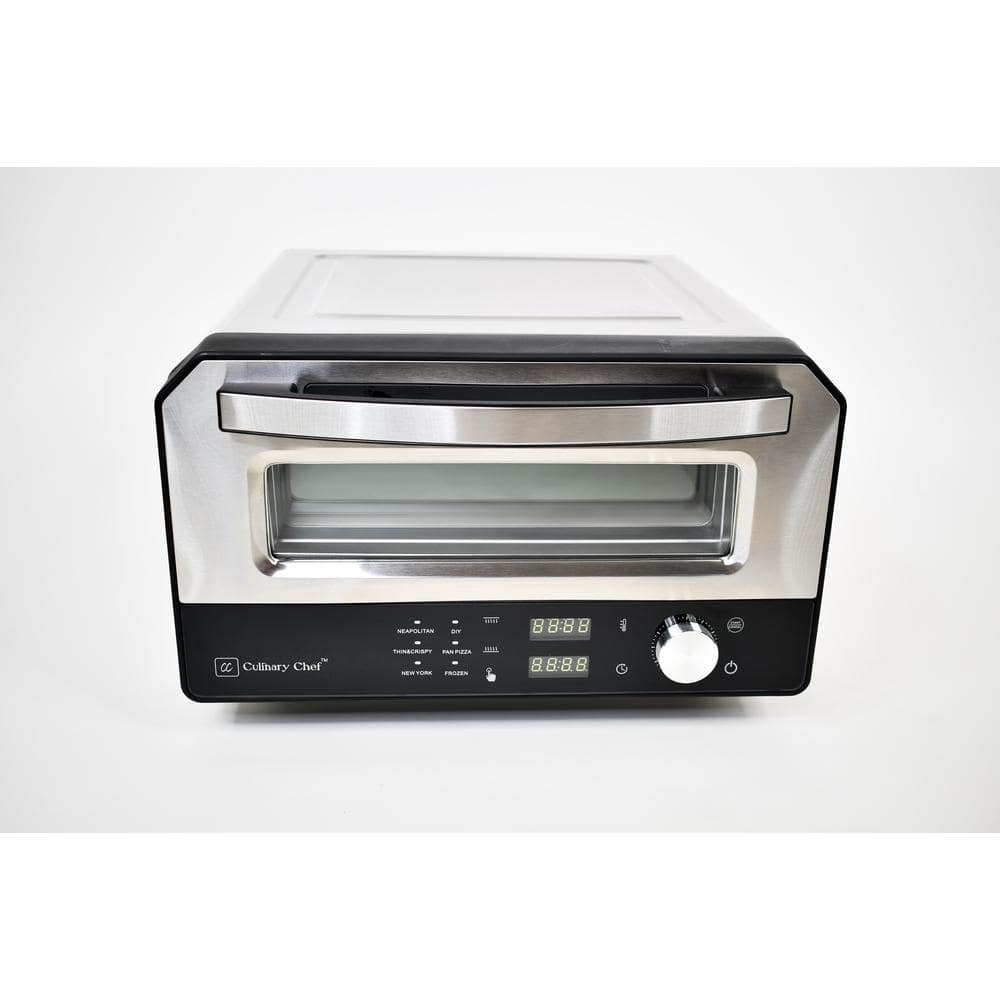  Indoor Pizza Oven Speciality Grill Rapid Cooking, 3 Heat Modes, Large Rack, Dual Temperature Control in Stainless Steel