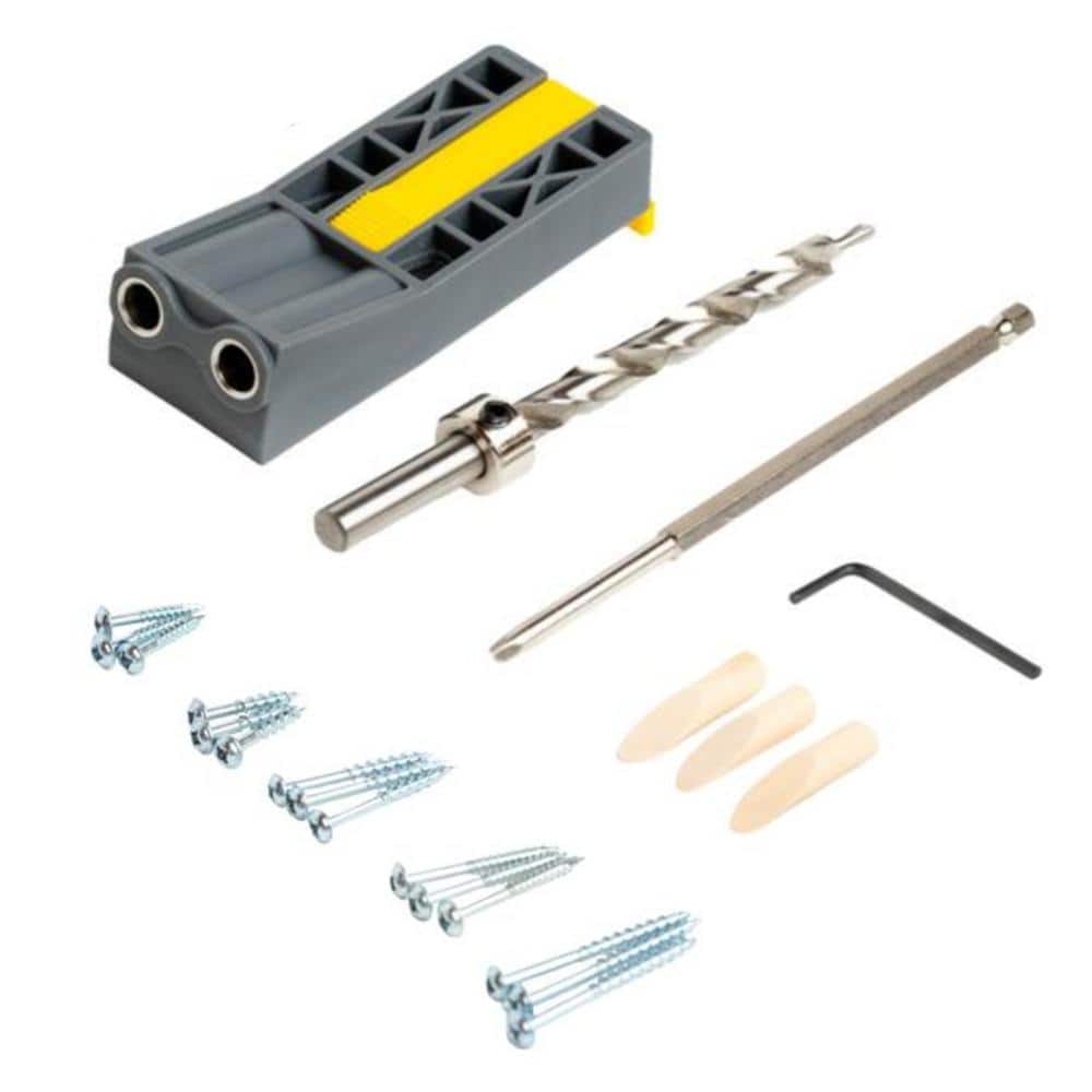 General Tools Pocket Hole Jig Kit with Screws and Dowels (89-Piece) with  Carry Case 852 - The Home Depot