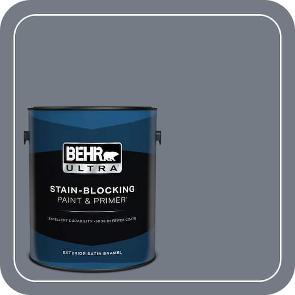 BEHR ULTRA 1 gal. #PPF-38 Deep Shale Satin Enamel Exterior Paint & Primer