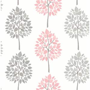 Saar Pink Tree Strippable Roll (Covers 56.4 sq. ft.)