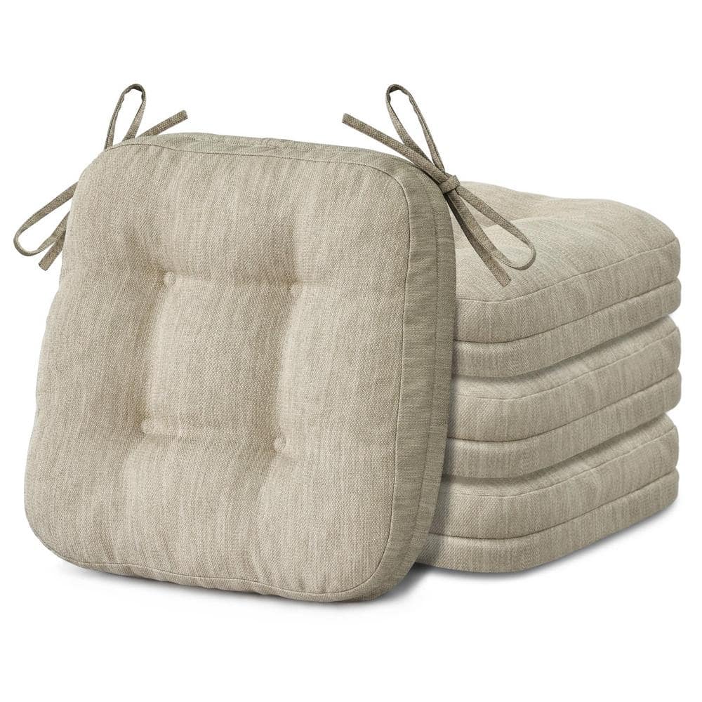 16 in. x 16 in. x 3.5 in. Square Outdoor Non-Slip Memory Foam Seat Cushions