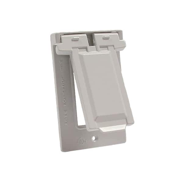 BELL N3R White 1-Gang Vertical GFCI Device Mount Wall Outlet Cover Plate for Outdoor Electrical Box