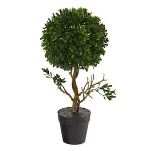 15 in. Indoor/Outdoor Boxwood Topiary Artificial Tree UV Resistant