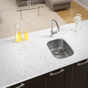Stainless Steel 15 in. Undermount Bar Sink with Additional Accessories