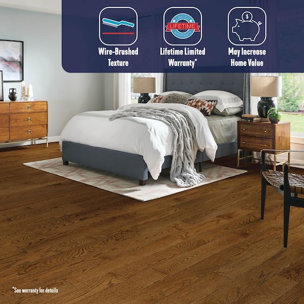 American Vintage Falcon Red Oak 3/4 in. T x 3-1/4 in. W Wire Brushed Solid Hardwood Flooring (20 sq. ft./Case)