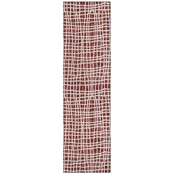 Chantille Machine Washable Indoor/Outdoor Abstract ACN729 Burgundy 2 ft. 3 in. x 7 ft. 6 in. Area Rug