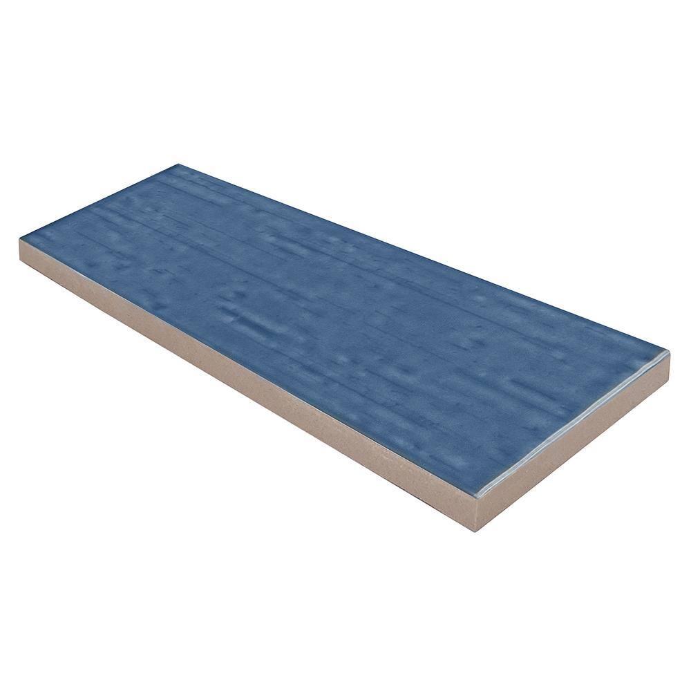 Hearth Blue Polished Porcelain Subway Wall Tile 3" x 9"