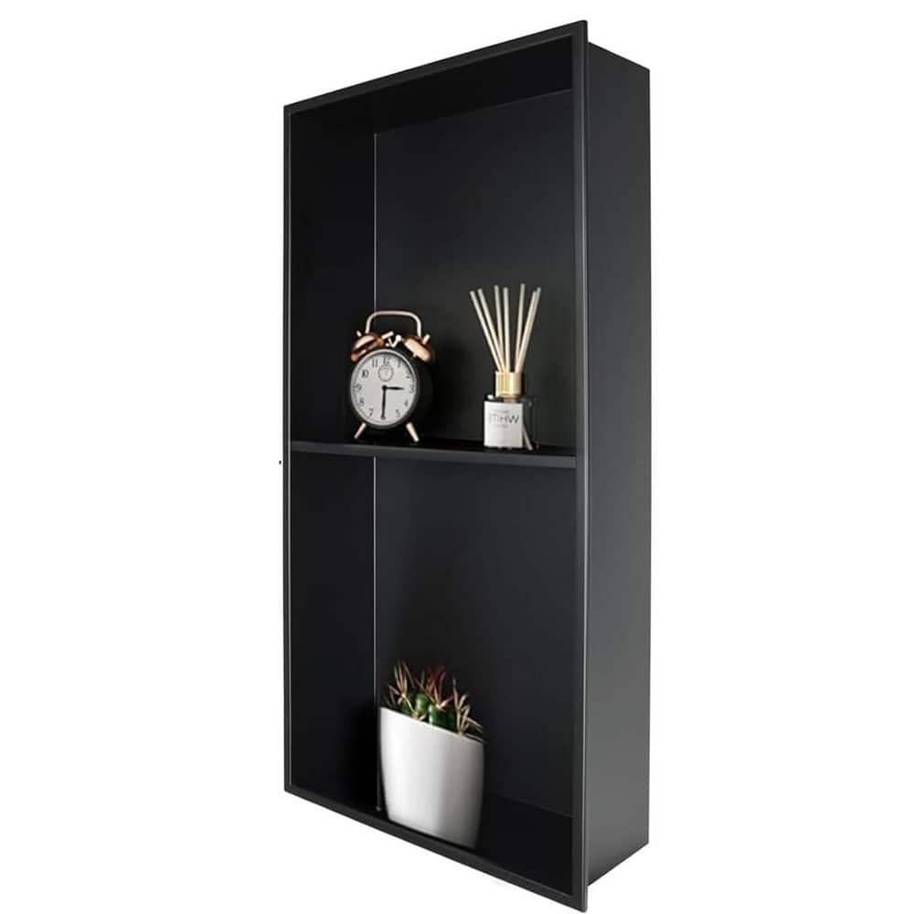 12 in. W x 24 in. H x 4 in. D Stainless Steel Shower Niche in Matte Black price history on PriceWatchPro