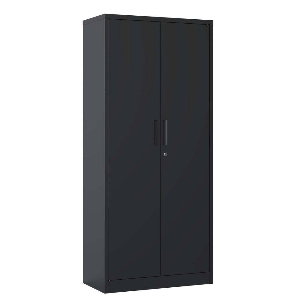 4-Tier 72 in. H Metal Heavy-Duty Garage Storage Cabinet, Black Tool Steel Locking Cabinet with Doors price history on PriceWatchPro