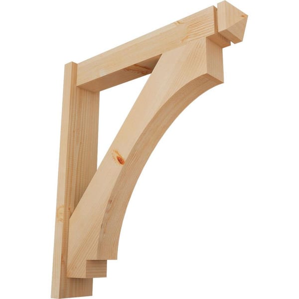 Ekena Millwork 6 in. x 32 in. x 28 in. Douglas Fir Imperial Arts and Crafts Smooth Outlooker