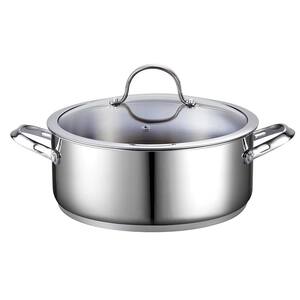 Classic 7 qt. Round Stainless Steel Dutch Oven with Glass Lid