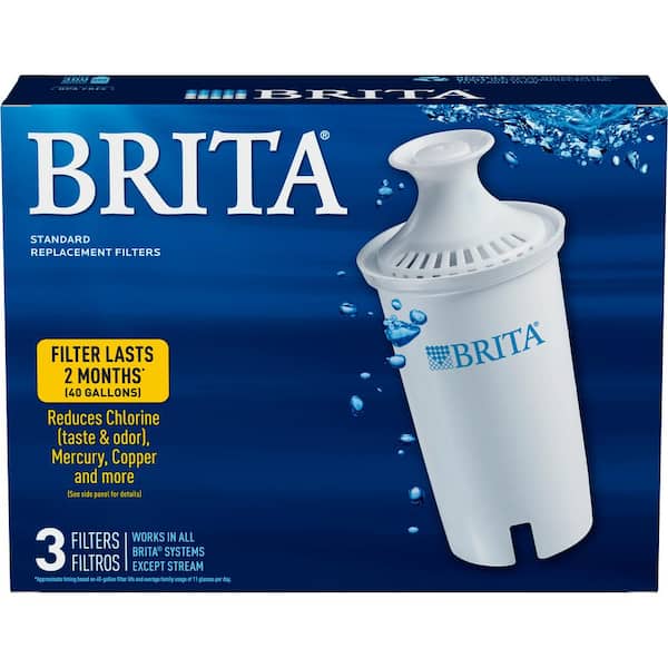 Denali Pure 10 Replacement for Brita 35034 Pitcher Water Filter Compatible with Brita Classic Pitcher Water Filter Cartridge 