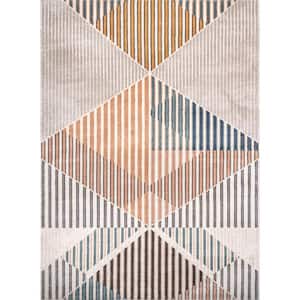 Skyler Beige 4 ft. x 6 ft. Contemporary Abstract Area Rug
