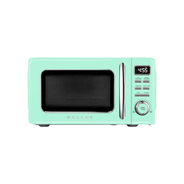 Costway 0.7Cu.ft Retro Countertop Microwave Oven 700W LED Display Glass  Turntable New 