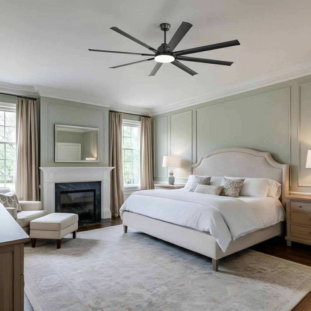 72 in. LED Indoor Black Ceiling Fan with Light Kit, Alexa and Google Home Compatible price history on PriceWatchPro
