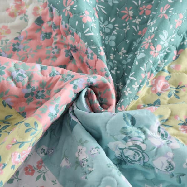 Printed Linen - Floral - Pink/Blue · King Textiles