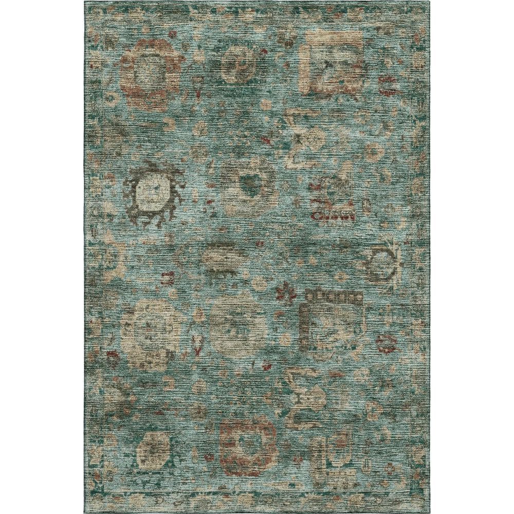 Mayfield Premium Machine Washable Abstract AMF2429 Seafoam 9 ft. x 12 ft. Area Rug price history on PriceWatchPro