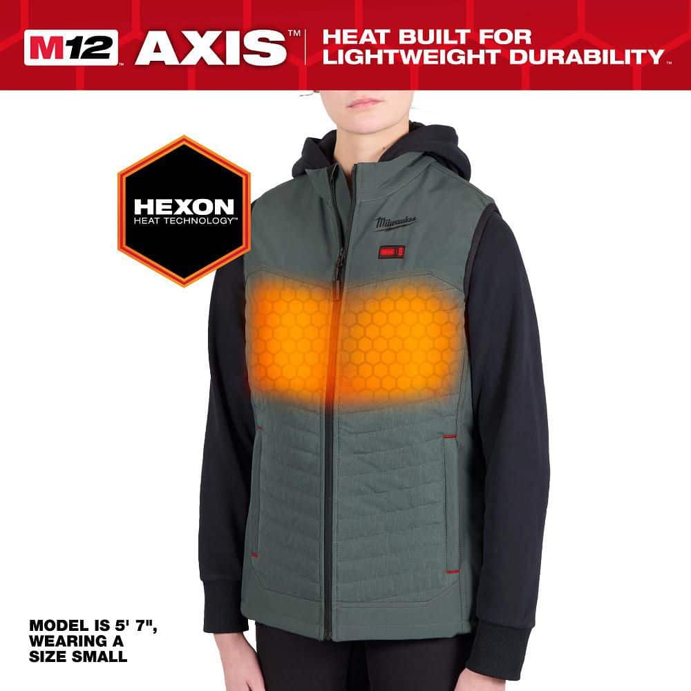 Women's X-Large M12 12V Lithium-Ion Cordless AXIS Green Heated Vest Kit with (1) 2.0 Ah Battery and Charger price history on PriceWatchPro