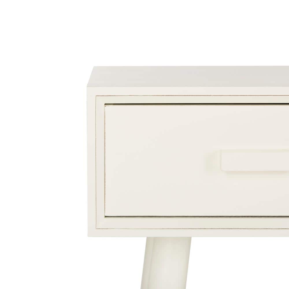 Elegant Transitional White Mirrored 3-Drawer Console Table