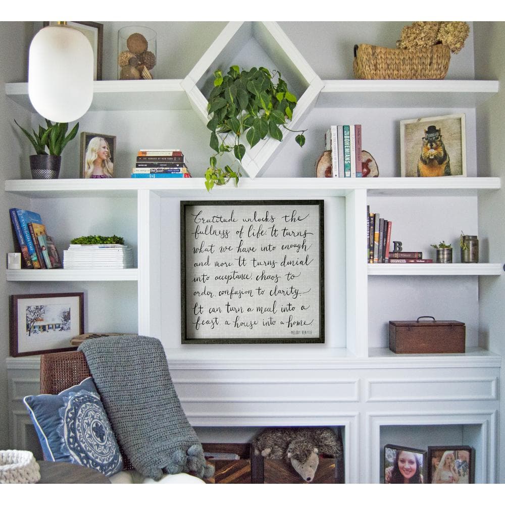 26.5 in. W x 26.5 in. H Gratitude by SMD Printed Framed Wall Art