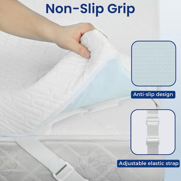 3 in. Full Gel Memory Foam Mattress Topper High Density Pad with White Removable and Washable Bamboo Cover