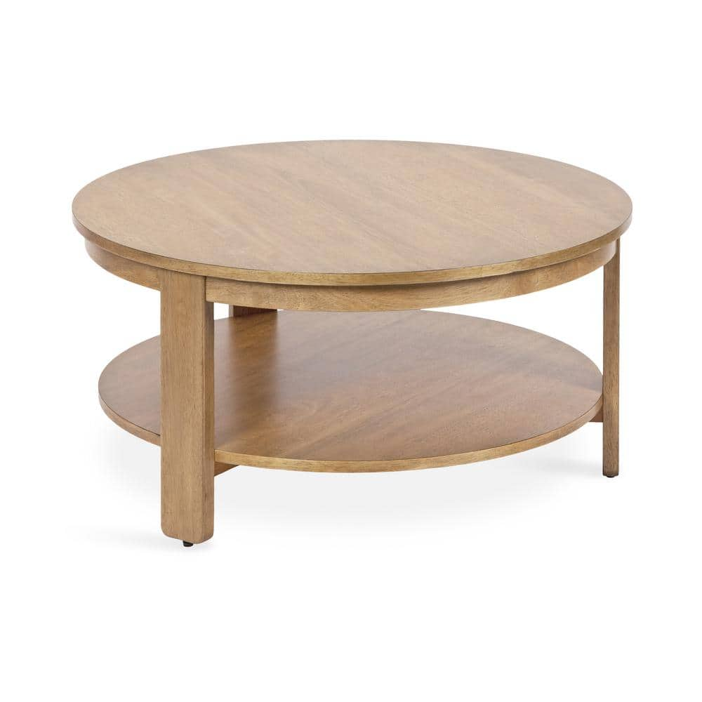 Oxford 34 in. Natural Round MDF Coffee Table