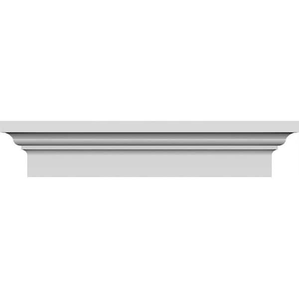 Ekena Millwork 1-7/8 in. x 137 in. x 5 in. Polyurethane Standard Crosshead Moulding