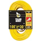 100 ft. 14/3 SJTW Outdoor Heavy-Duty 13 Amp Contractor Extension Cord with Power Light Plug