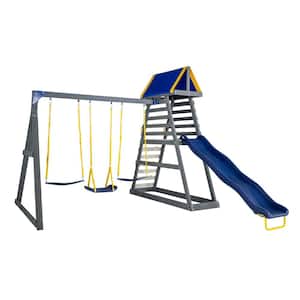 Mill Creek Canyon Wooden Playset with Slide and Swings
