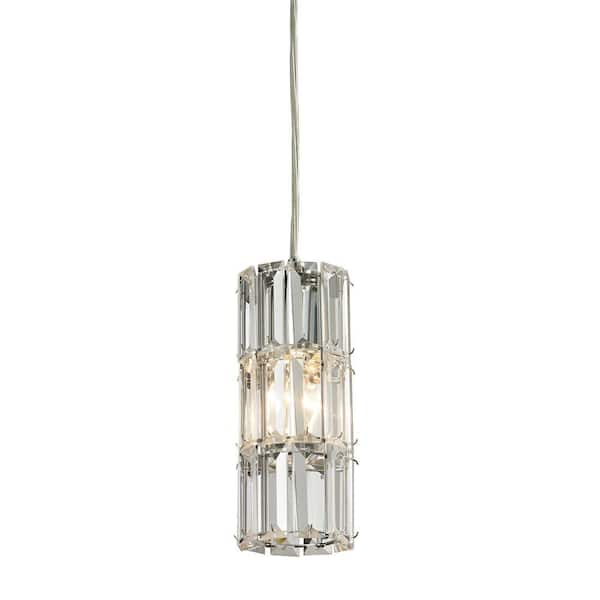 Titan Lighting Brussels Collection 1-Light Polished Chrome Mini Pendant