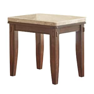 Eileen White Marble Top End Table
