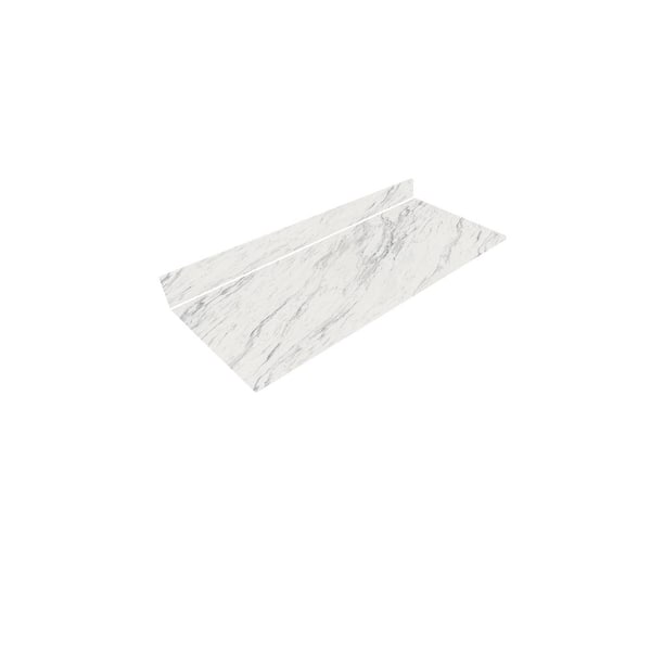 THINSCAPE 4 ft. L x 25 in. D x 0.5 in. T Engineered Composite Countertop in Calcutta Blanc