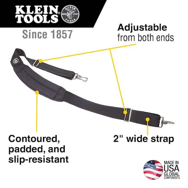 Klein Tools Black Padded Adjustable Shoulder Strap 58889 - The