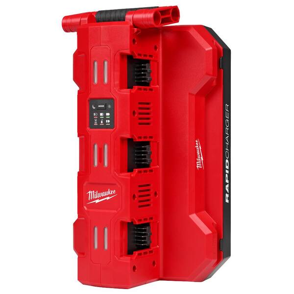 Milwaukee M18 18V PACKOUT 6-Port Daisy Chain Rapid Charger (2) w