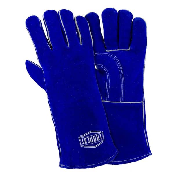 Ironcat Large Shoulder Split Cowhide Welding Gloves with Heat Resistant Lining and Kevlar Stitching