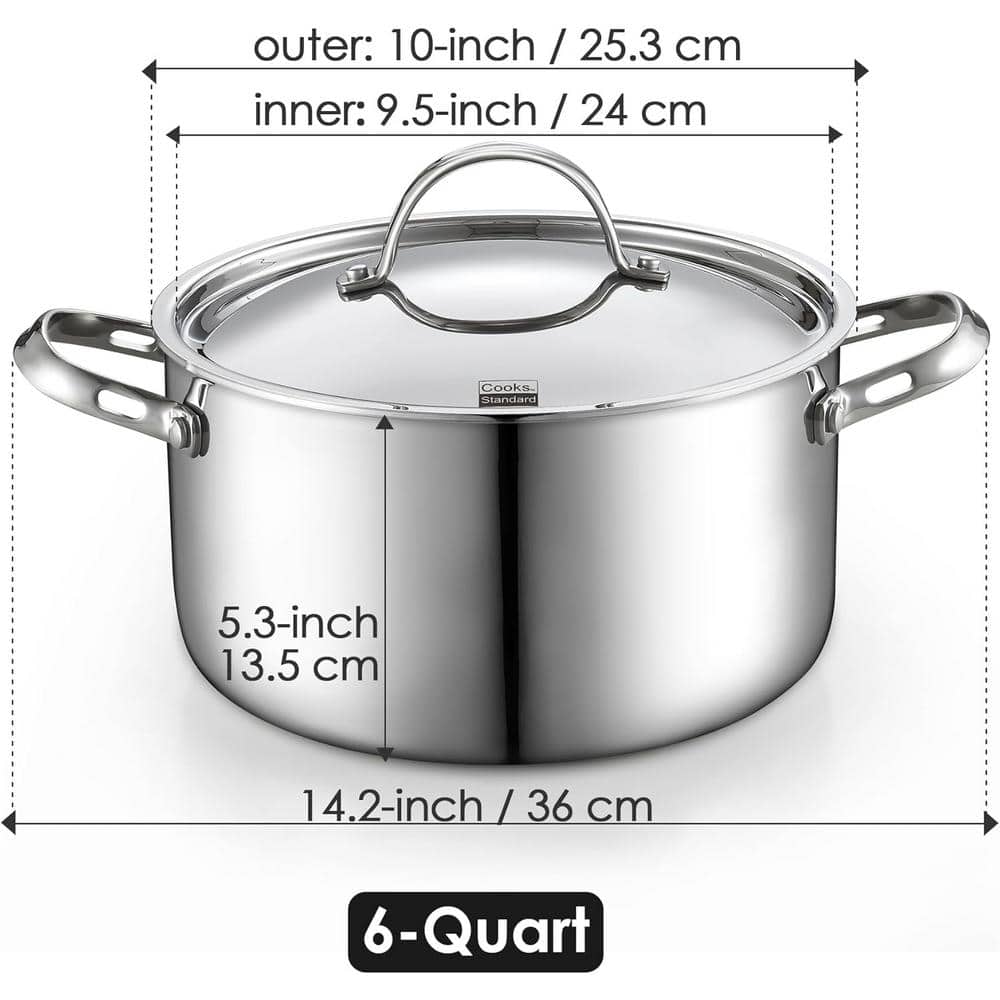 All-Clad D3 6-Quart Stainless Steel Stockpot with Lid