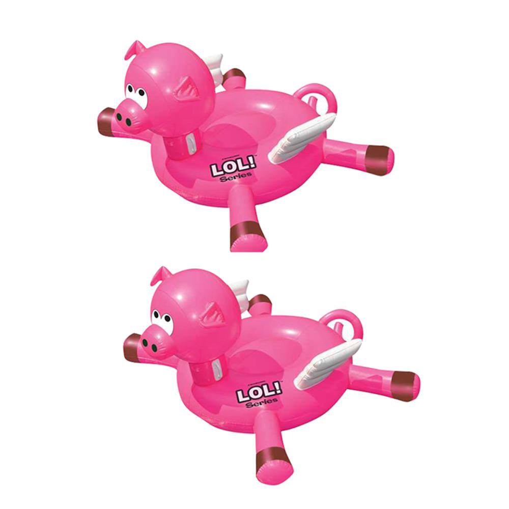 Flying Pig Giant Pool Float Raft Swimline 90266 LOL Series Beach Inflatable Pink