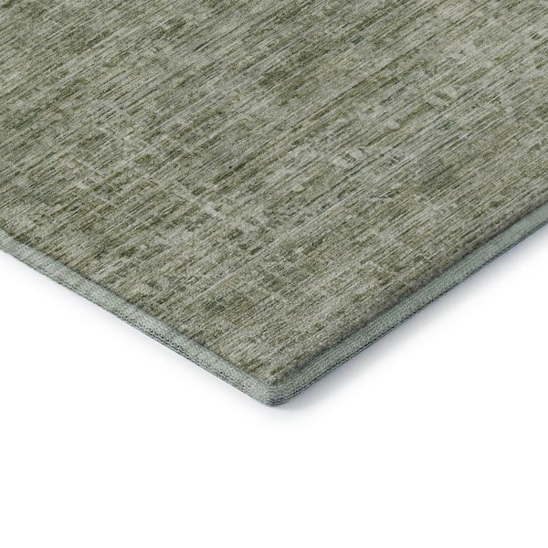 Mayfield Premium Machine Washable Abstract AMF1746 Sage 8 ft. x 10 ft. Area Rug