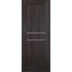 Vona 07 2HN 24 in. W x 80 in. H x 1-3/4 in. D 1-Panel Solid Core Veralinga Oak Prefinished Wood Interior Door Slab