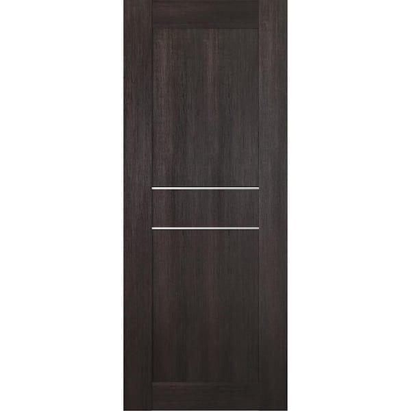 Belldinni Vona 07 2HN 24 in. W x 80 in. H x 1-3/4 in. D 1-Panel Solid Core Veralinga Oak Prefinished Wood Interior Door Slab