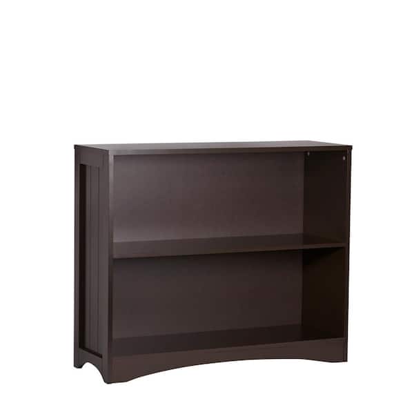 33.5 in. Wide Espresso Painted 3-Shelf Kids Playroom Horizontal Toy Organizer with Open Storage Shelves