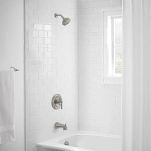 Fairway 1-Handle 3-Spray Tub and Shower Faucet in Brushed Nickel (Valve Included)